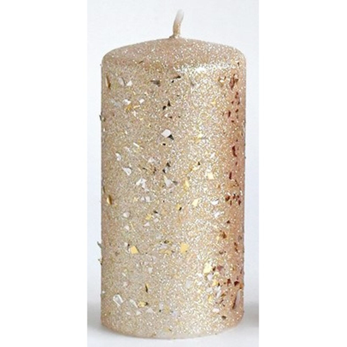 Świeca GLAMOUR NEW Walec mały 7xh10cm parafinowa złota