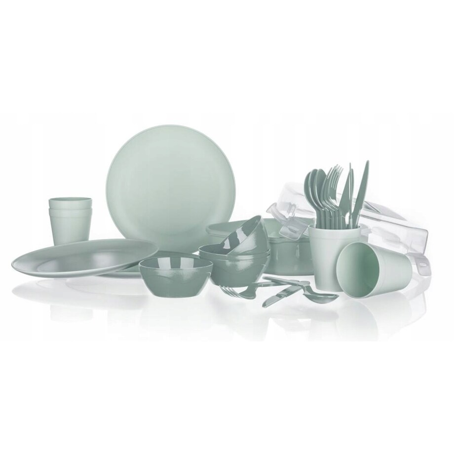 ZESTAW KEMPINGOWY PIKNIKOWY dla 4 os. w pudełku na plaże grilla piknik box