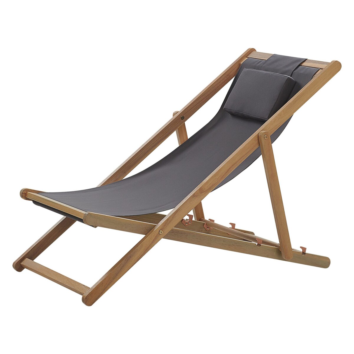 Leżak ogrodowy szary AVELLINO