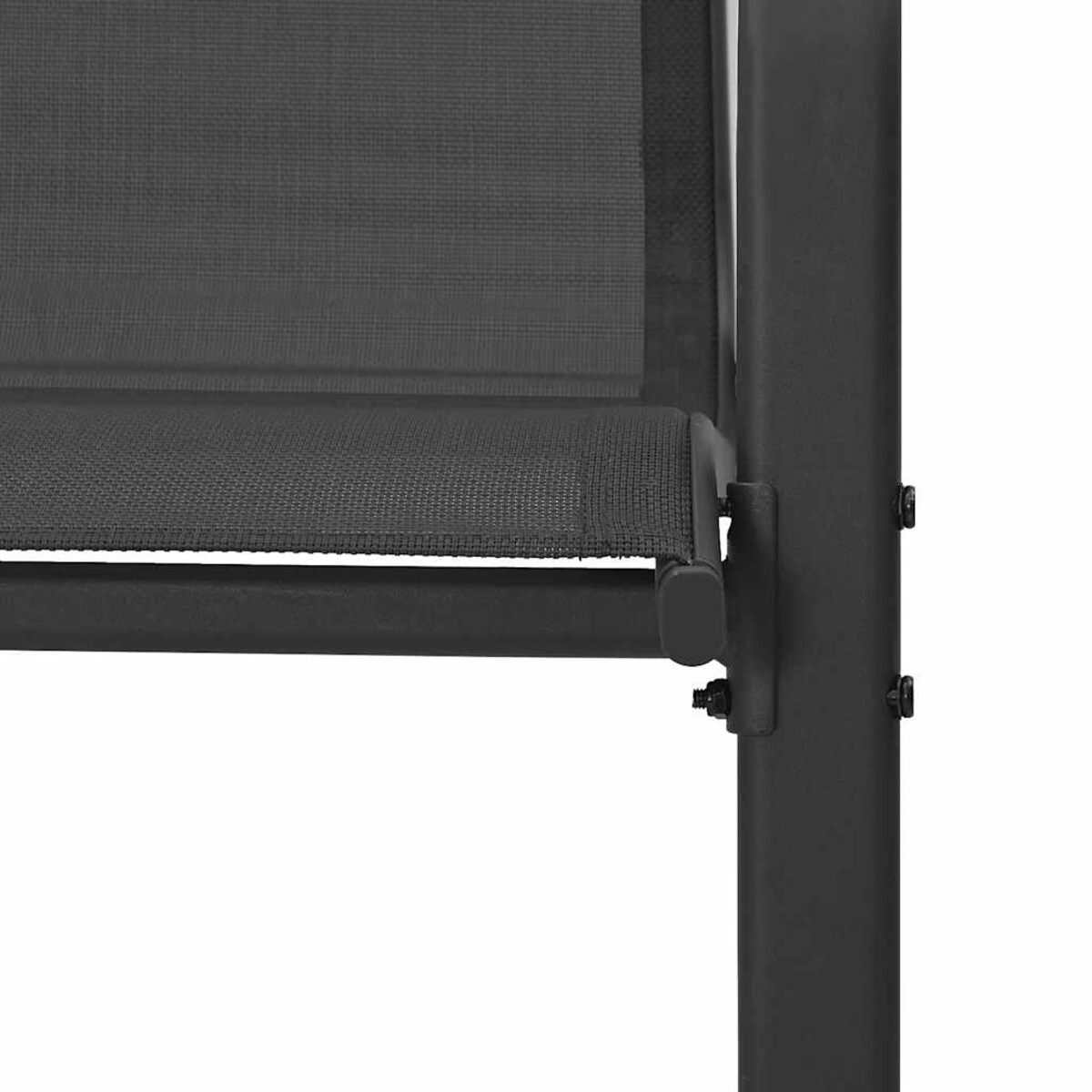 vidaXL Sztaplowane krzesła ogrodowe, 2 szt., czarne tworzywo textilene