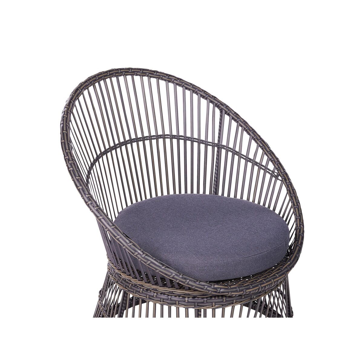 Zestaw mebli balkonowych z technorattanu beżowoszary MESYNA