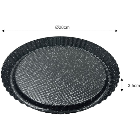 Forma do pieczenia ciasta tarty z powłoką nieprzywieralną 28x3.5cm KLAUSBERG
