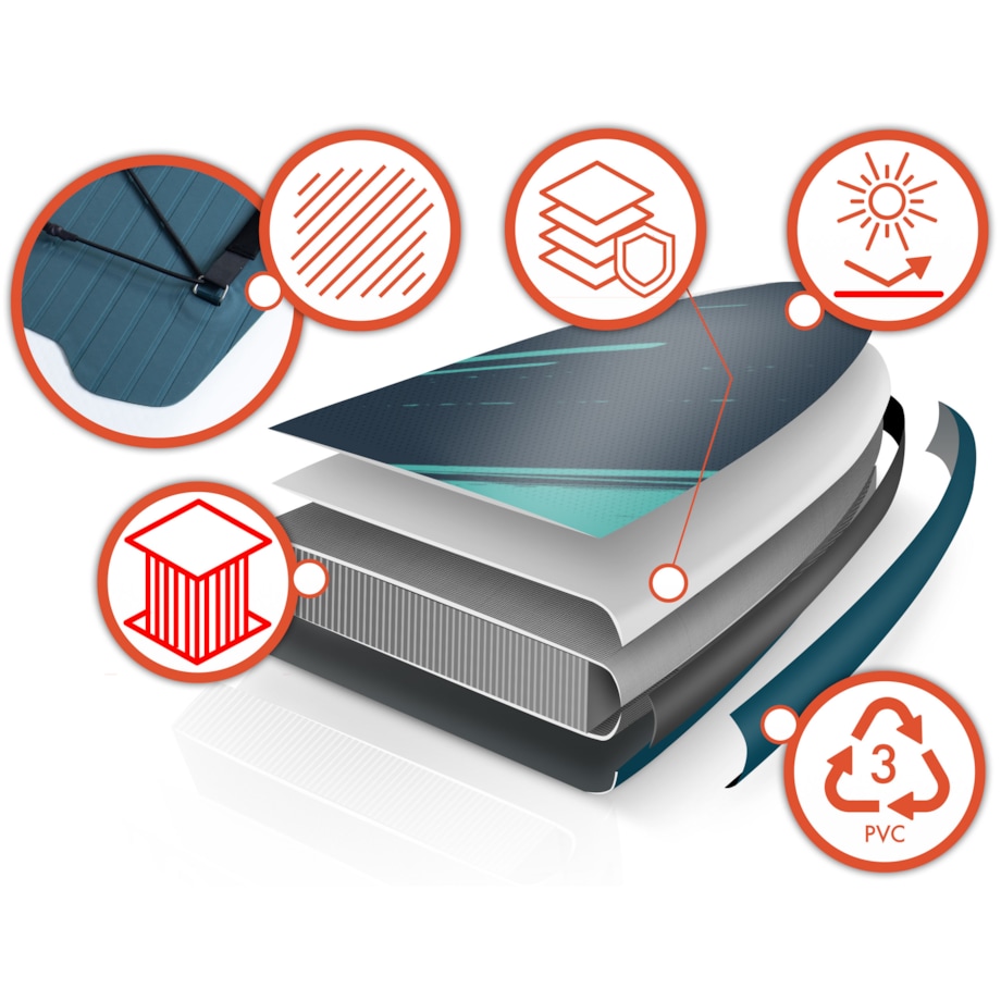 Deska SUP do pływania pompowana Paddle Reefbreak 350cm Neo-Sport ZESTAW