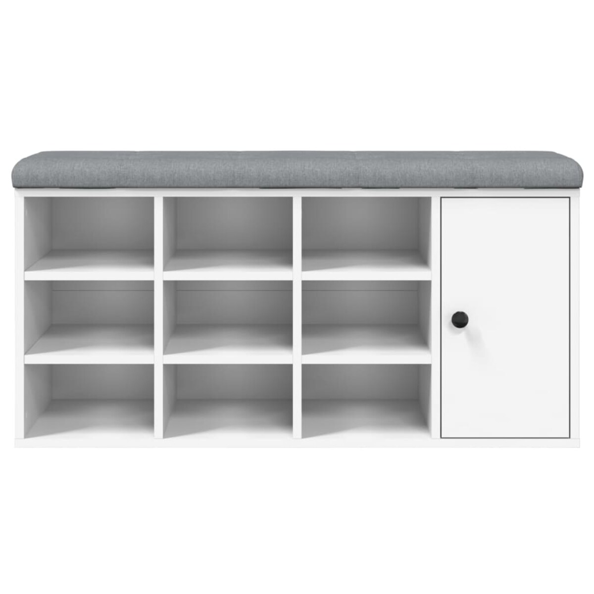 vidaXL Ławka na buty, biała, 102x32x50 cm, materiał drewnopochodny