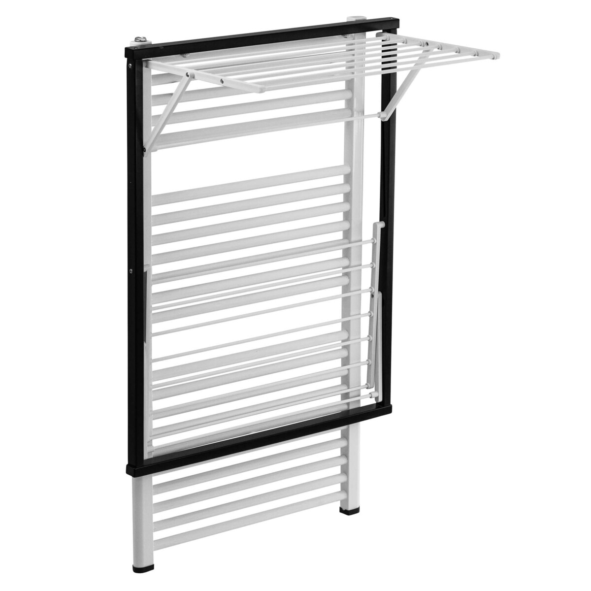 ARREDAMENTI KLAUS Suszarka na pranie na kaloryfer - 89 x 68 cm, Czarny