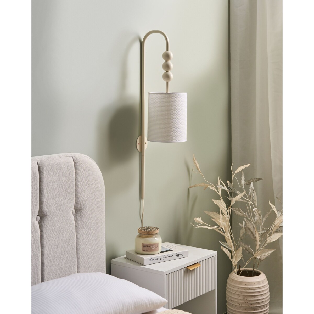 Lampa ścienna LOKY Metal Beżowy