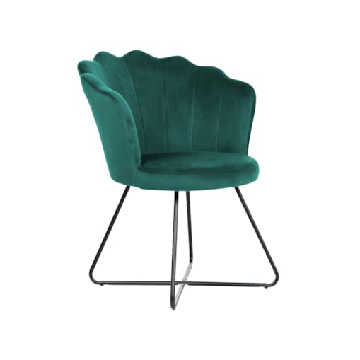 Fotel welurowy zielony LOVELOCK