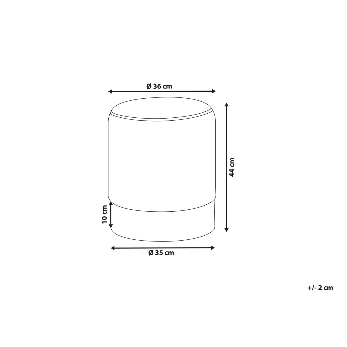 Puf welurowy zielony BRIGITTE