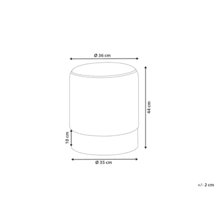 Puf welurowy zielony BRIGITTE