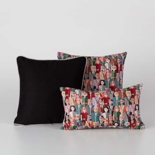 Zestaw poduszek do salonu Modern People, 43x43/45x45/47x28 cm