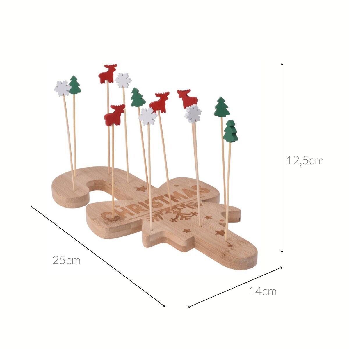 Tacka do serwowania koreczków z wykałaczkami, motyw świąteczny