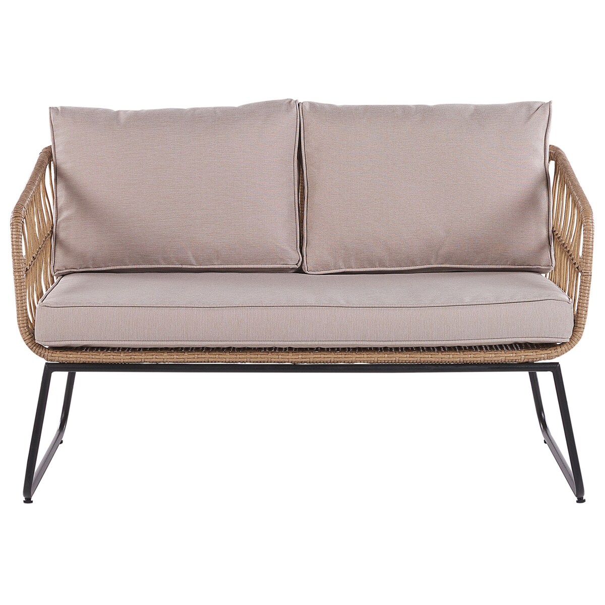 Zestaw ogrodowy rattanowy 4-osobowy beżowy RAVELLO