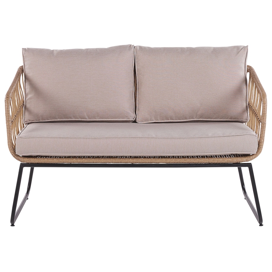 Zestaw ogrodowy rattanowy 4-osobowy beżowy RAVELLO