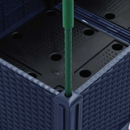 vidaXL Donica ogrodowa z kratką, niebieskoszara, 160x40x142,5 cm, PP