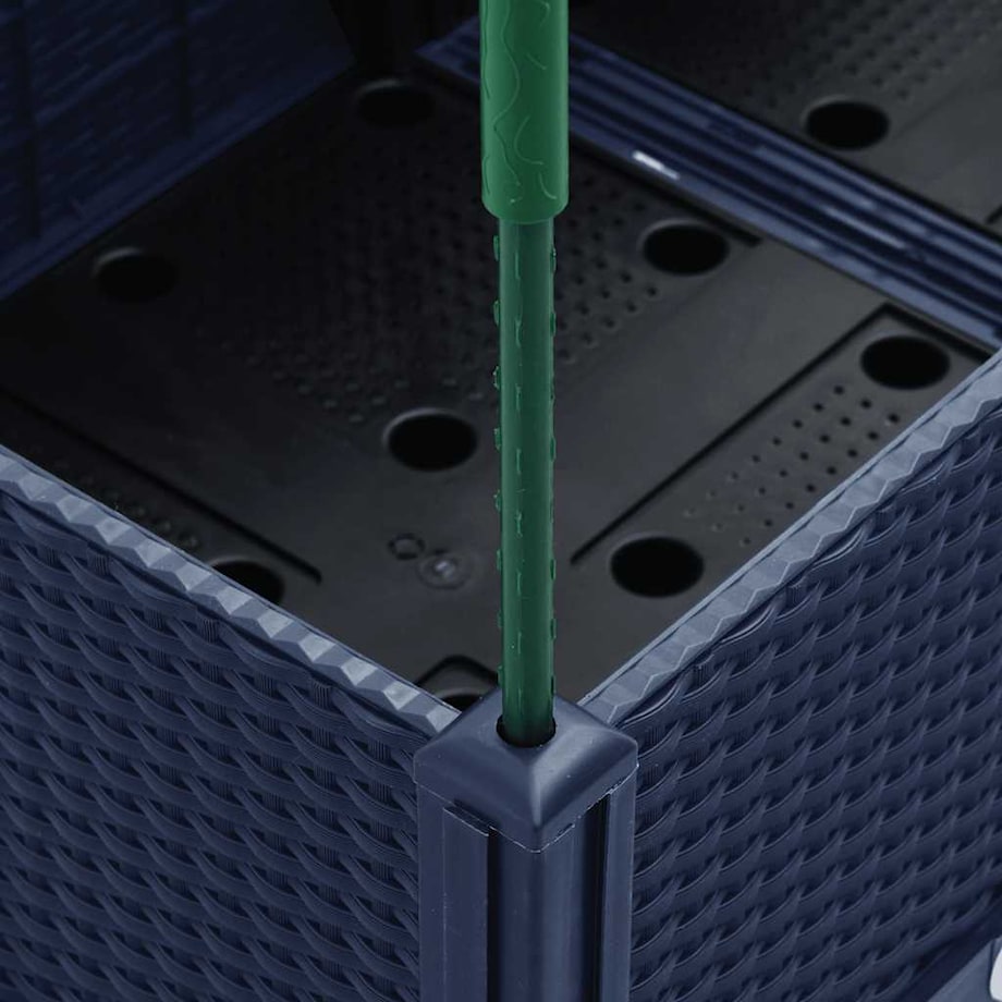 vidaXL Donica ogrodowa z kratką, niebieskoszara, 160x40x142,5 cm, PP