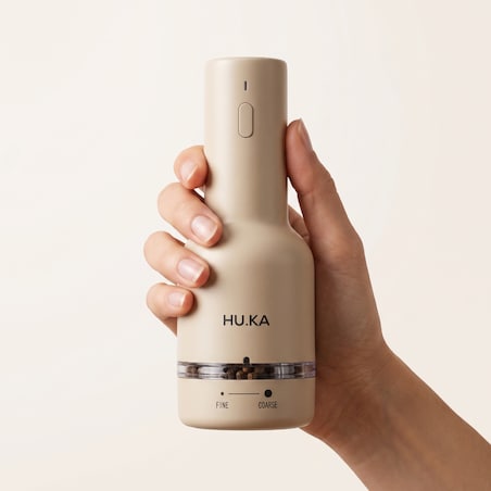 Młynek elektryczny 2w1 do soli i pieprzu USB-C HU.KA Pulse - Dune Sand