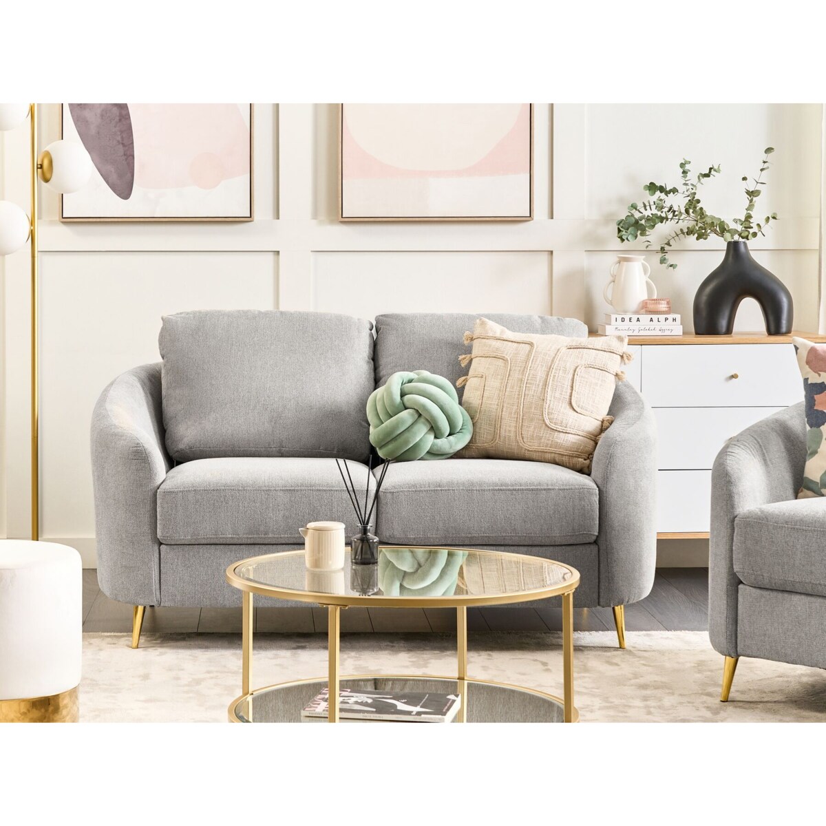 Sofa 2-osobowa szara TROSA