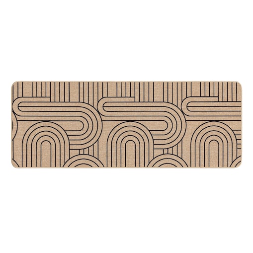 Mata prostokątna MODUL BLACK, 45 x 120 cm, tkana
