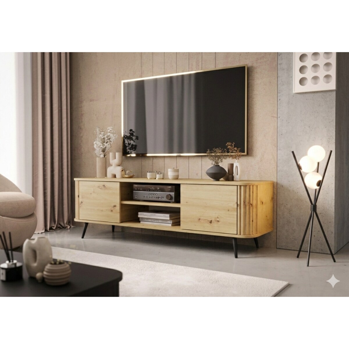 Szafka rtv Moonlight - Dąb Artisan
