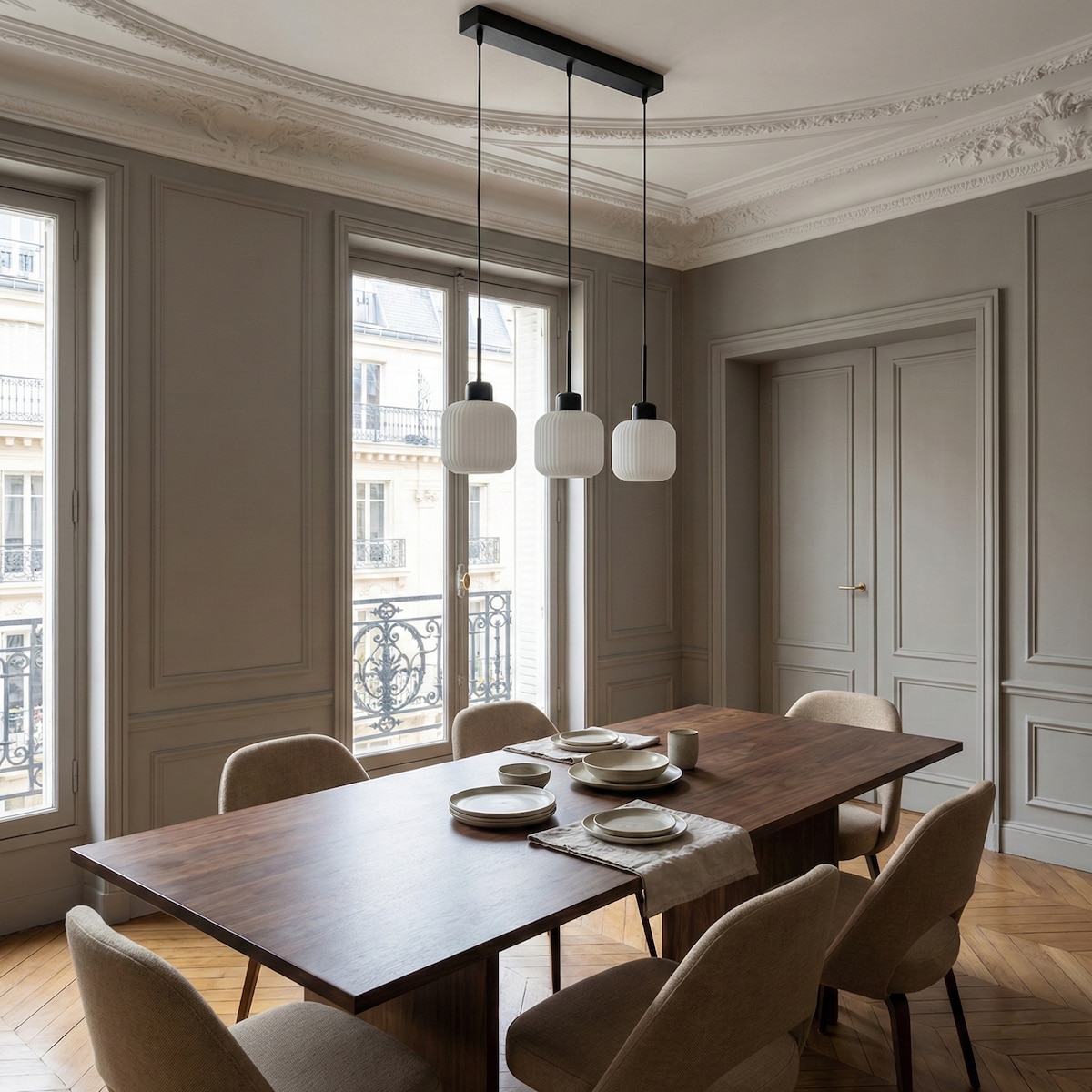 lampa wisząca 3 punktowa edylit białe klosze loft