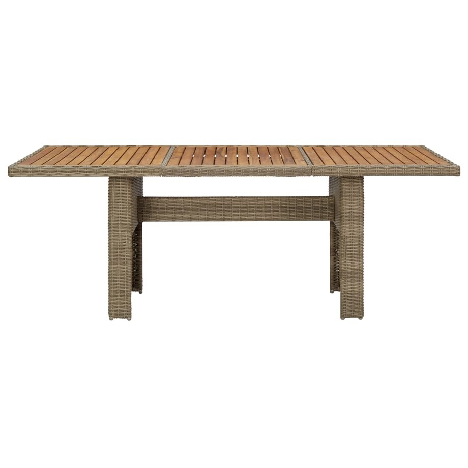 vidaXL Stół ogrodowy, brązowy, 200x100x74 cm, rattan PE