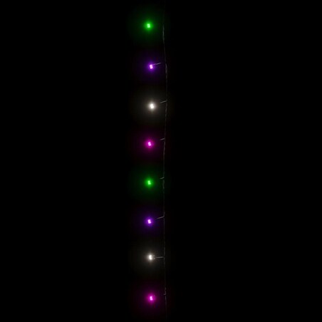 vidaXL Sznur lampek LED, 2000 kolorowych pastelowych diod, 200 m, PVC