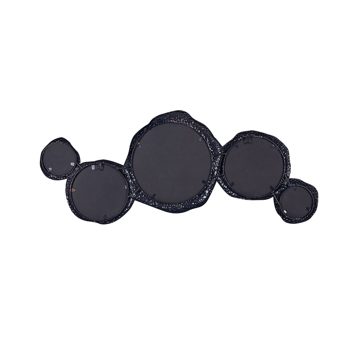 Lustro ścienne metalowe 109 x 44 cm złoto-czarne CHARNY