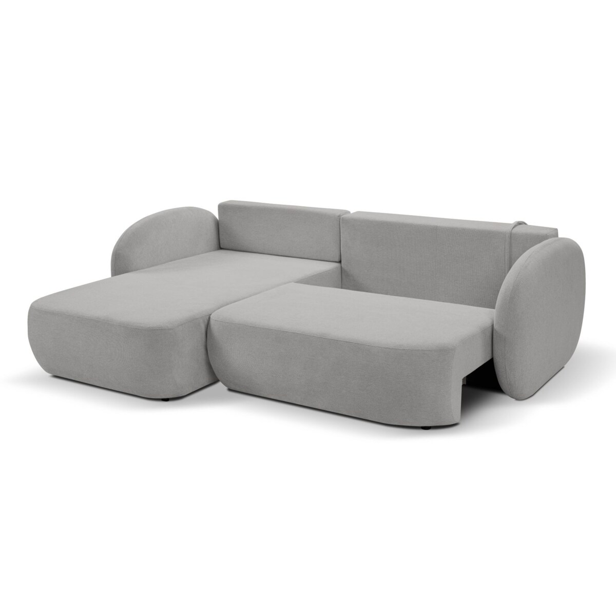 Nowoczesny narożnik rozkładany OLIVIO lewy - jasnoszary