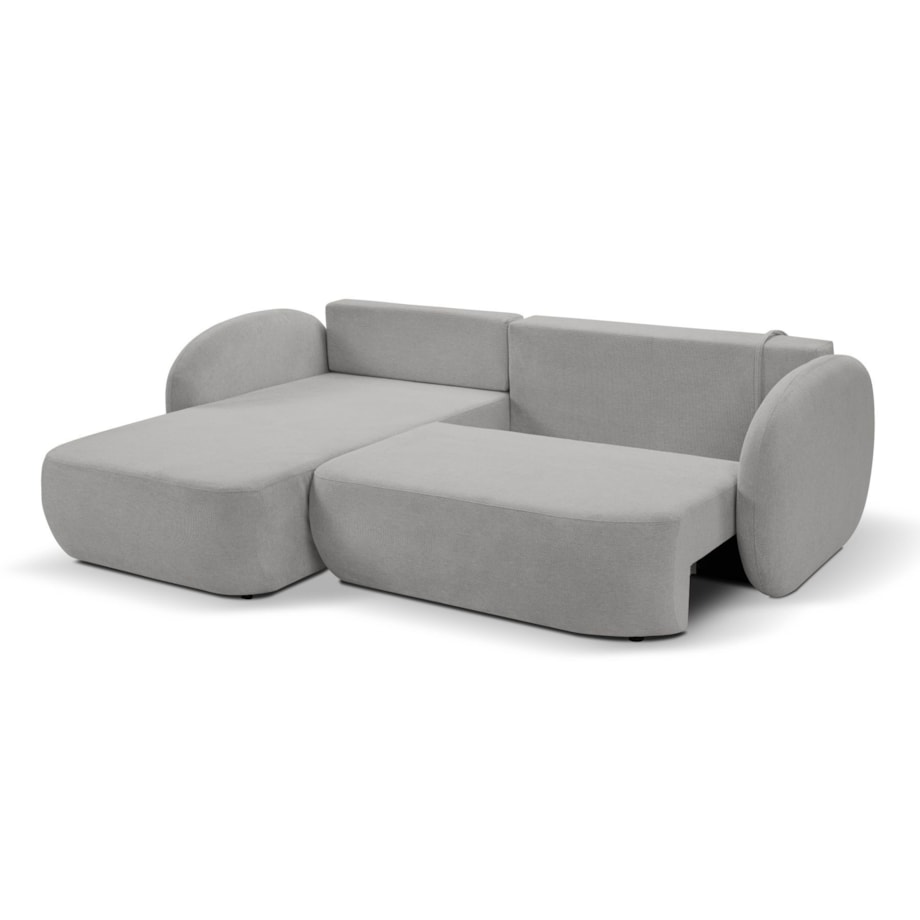 Nowoczesny narożnik rozkładany OLIVIO lewy - jasnoszary