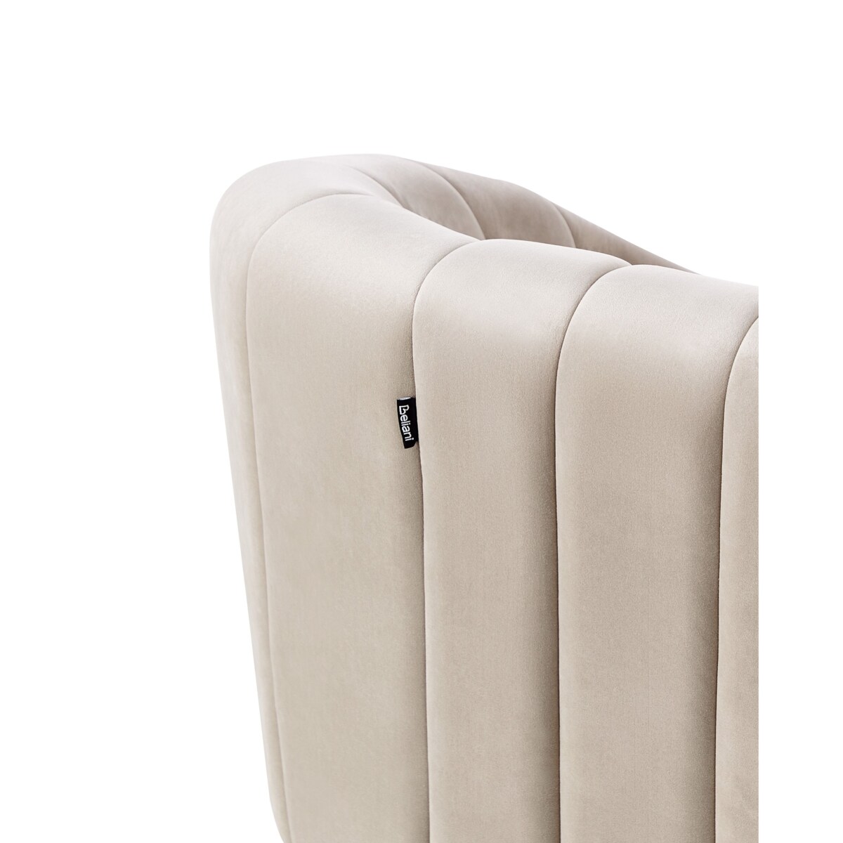 Fotel MALUNG Welur Beżowy