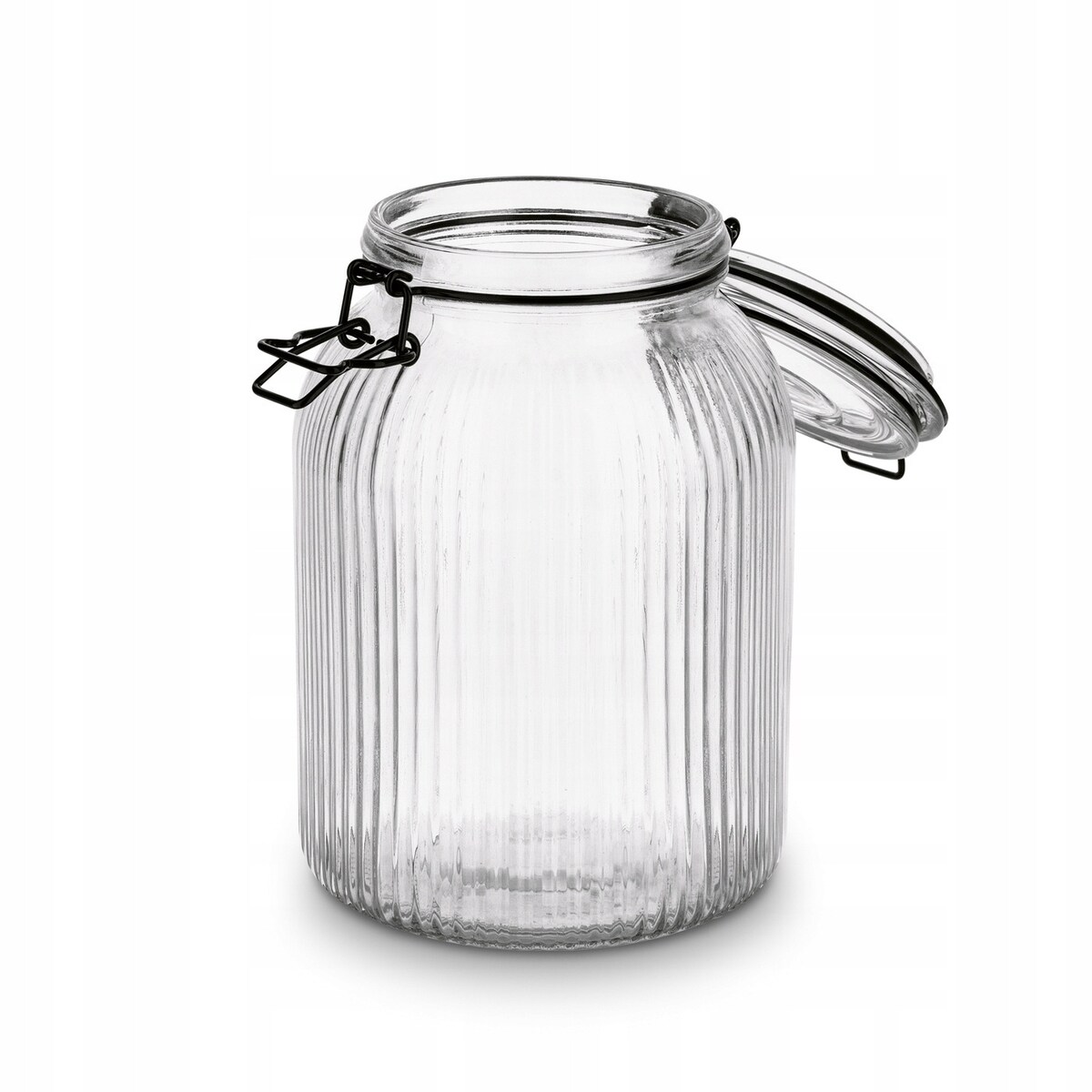 Słoik szklany z klips uszczelka czarna DEKORACYJNY do kuchni spiżarni 1,9 L