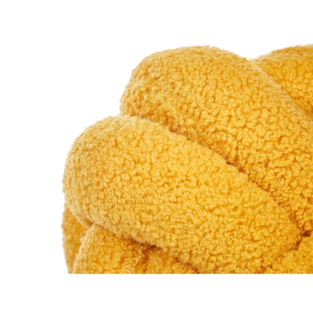 Poduszka dekoracyjna boucle supeł 19 x 19 cm żółta MALNI
