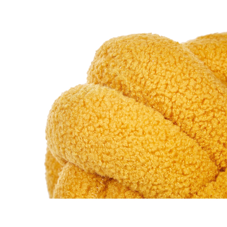 Poduszka dekoracyjna boucle supeł 19 x 19 cm żółta MALNI