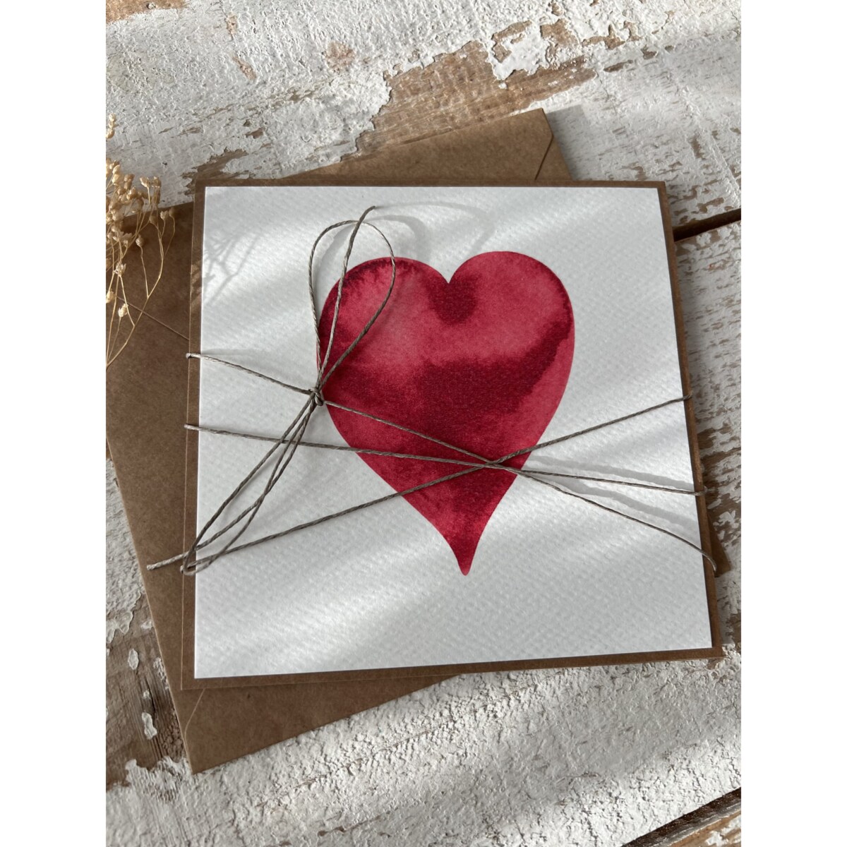 Wyjątkowa ręcznie robiona kartka prezent na walentynki, walentynkowa - walentynka serce