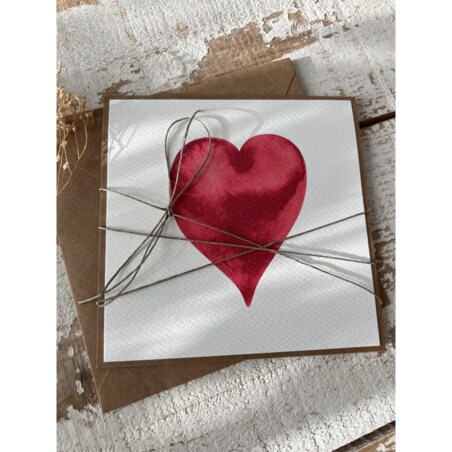 Wyjątkowa ręcznie robiona kartka prezent na walentynki, walentynkowa - walentynka serce