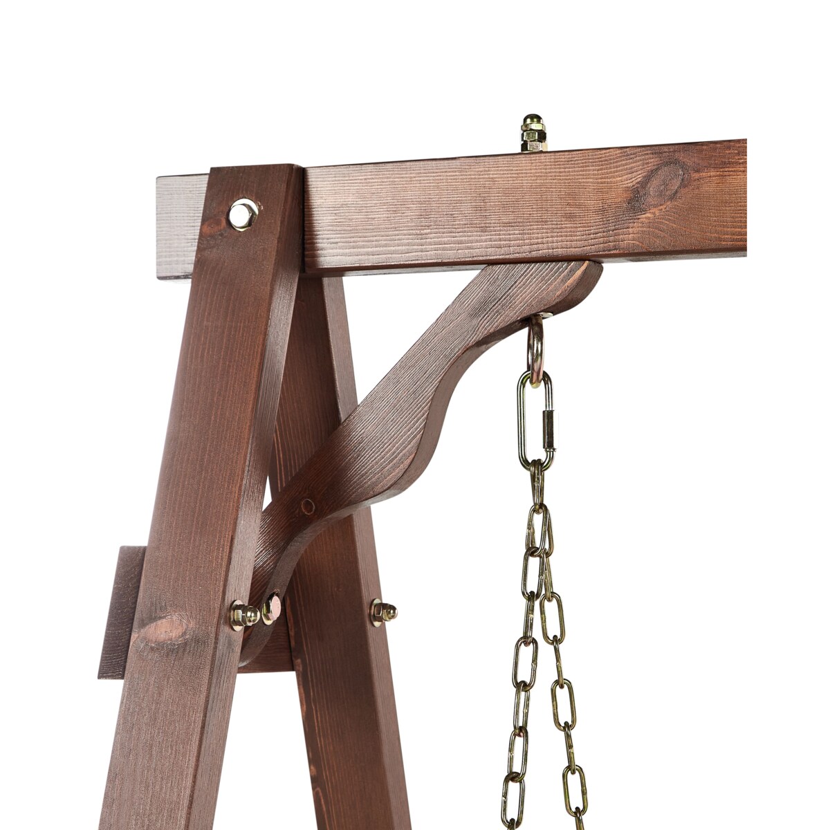 Huśtawka ogrodowa NERITO Drewno Ciemne drewno