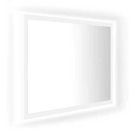 vidaXL Lustro łazienkowe z LED, białe, 60x8,5x37 cm, akryl