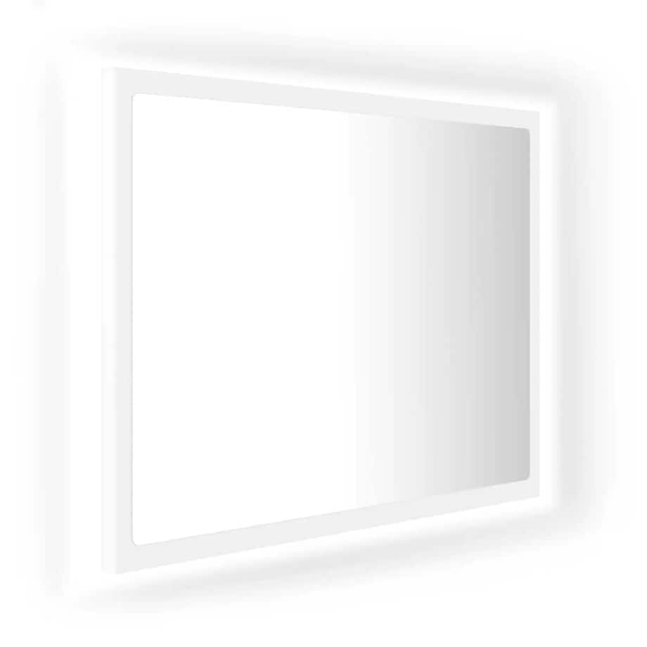 vidaXL Lustro łazienkowe z LED, białe, 60x8,5x37 cm, akryl