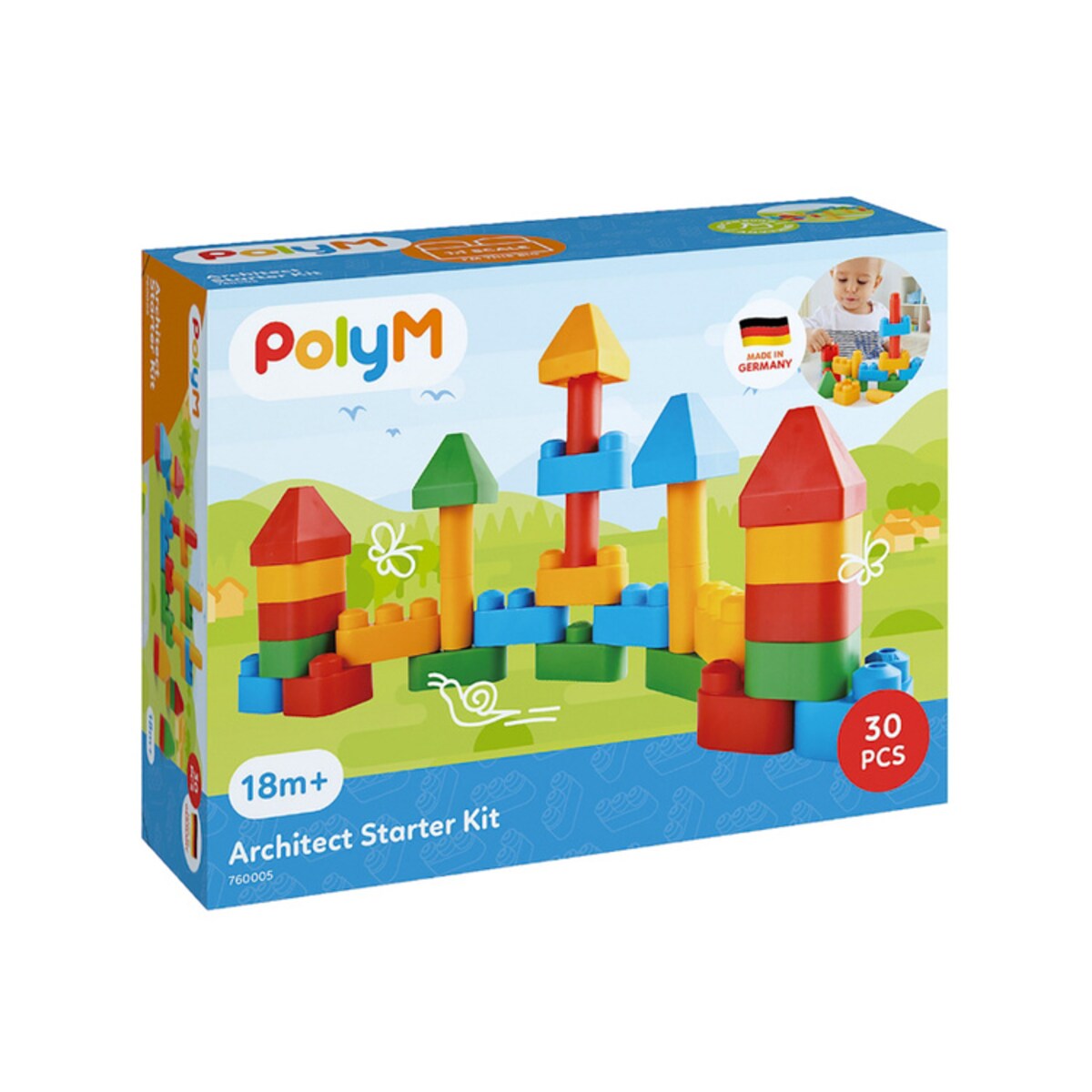 Miękkie Klocki Konstrukcyjne Zestaw Startowy Małego Architekta 30 el. 18m+ PolyM