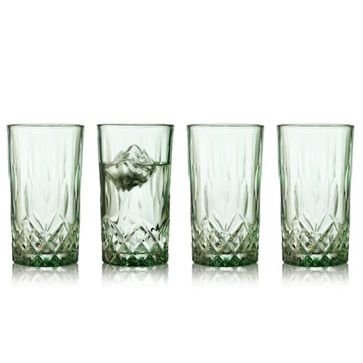 Wysokie szklanki Sorrento 380 ml zielone 4 sztuki 31481