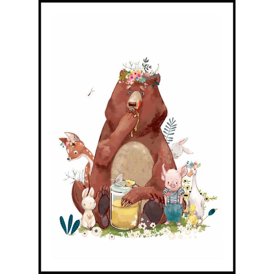 Poster Story, Plakat, Obraz - Leśne Zwierzątka, wymiary 30 x 42 cm