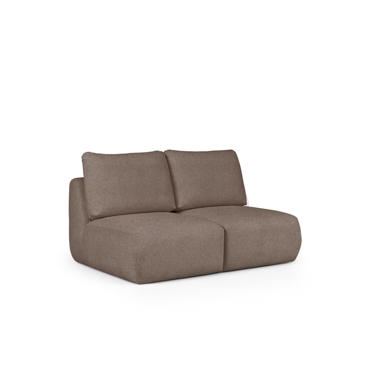 Mirel Sofa 2 osobowa bez podłokietników brązowa