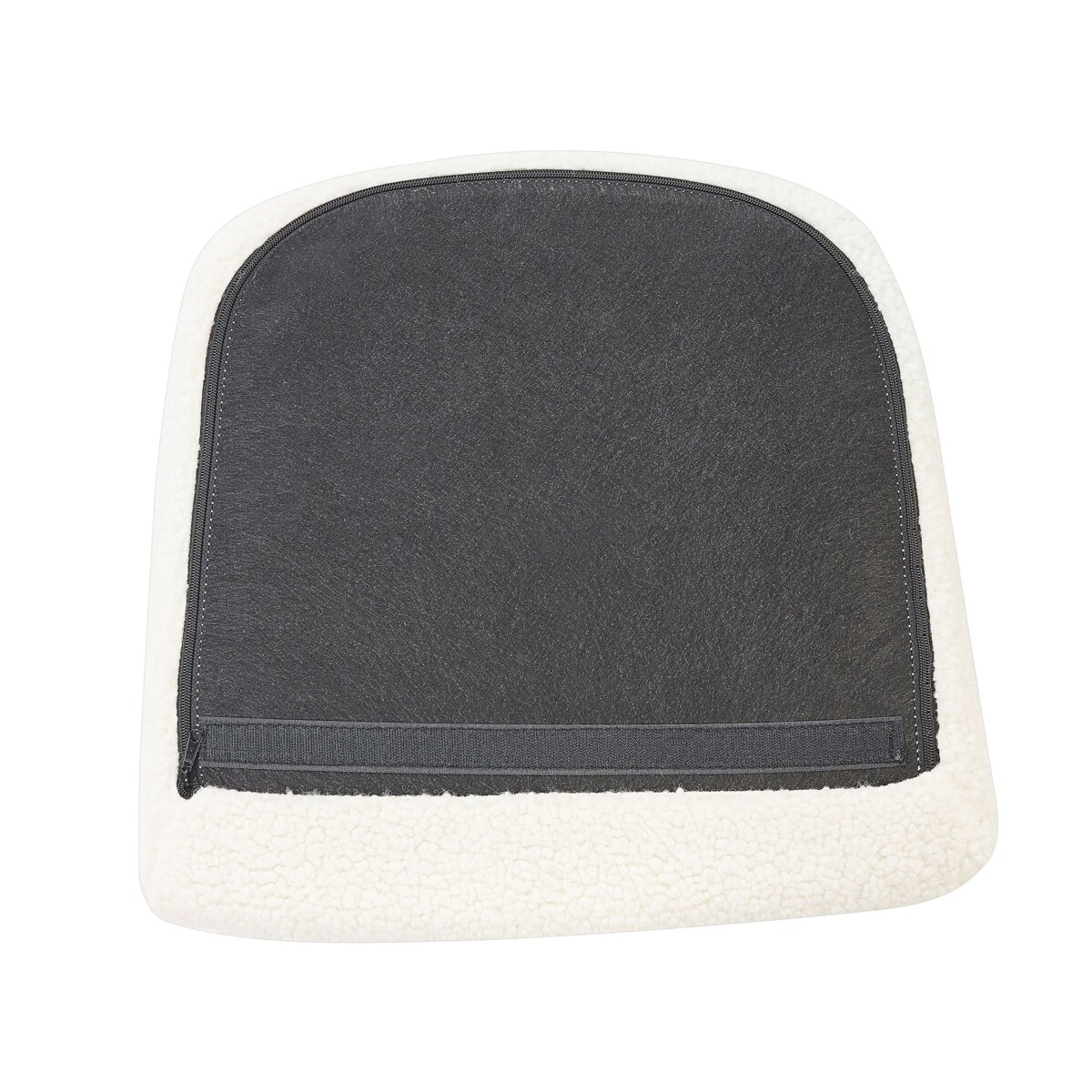 Fotel bujany boucle kremowy z czarnym ANASET