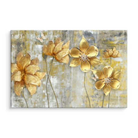 Obraz na płótnie kwiaty na betonie 120x80cm