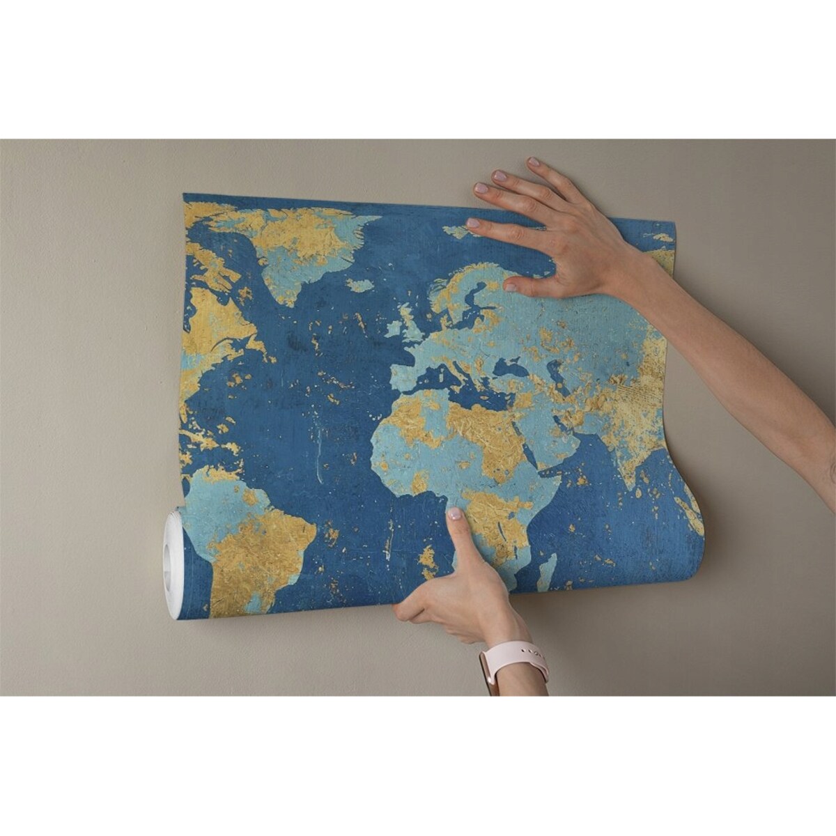 Fototapeta Artystyczna_Mapa_Swiata Do Sypialni Salonu Ścienna 368X254