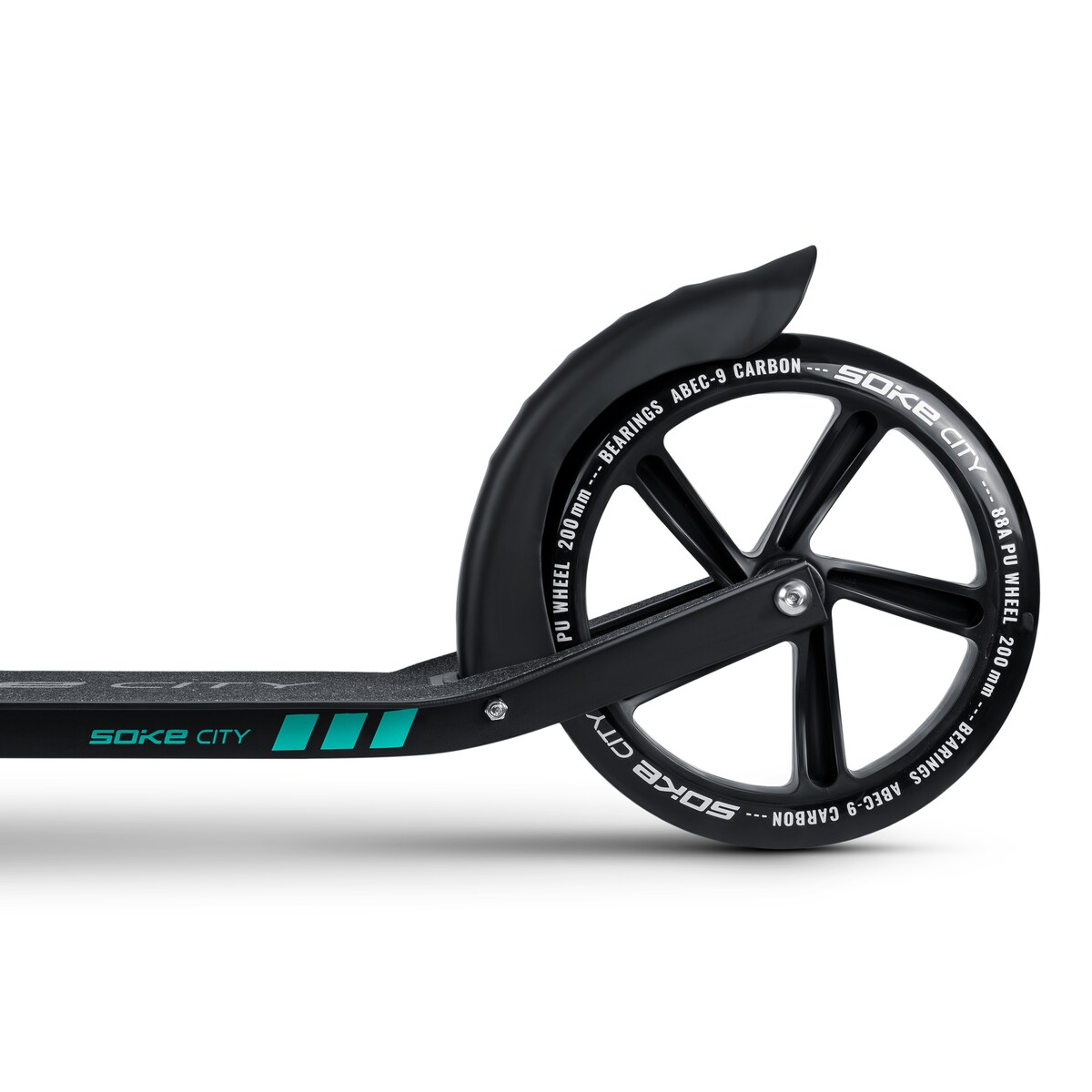 Hulajnoga miejska składana Soke City czarno-turkusowa