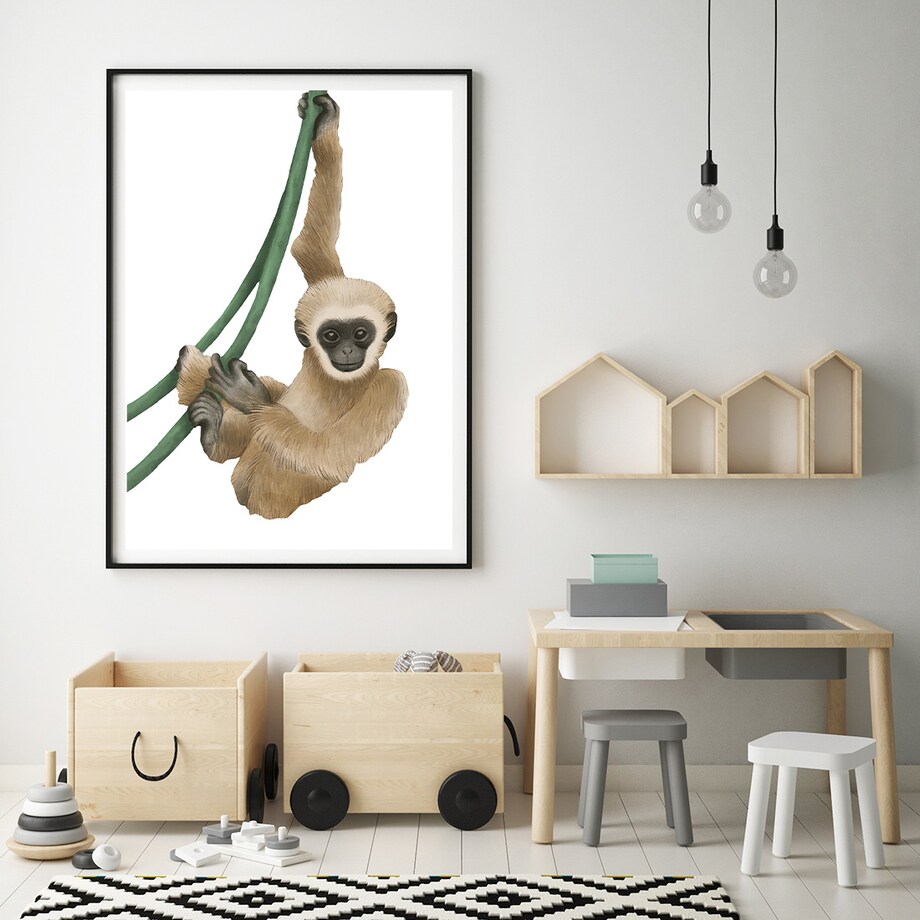 Plakat dla dzieci Małpka 50x70