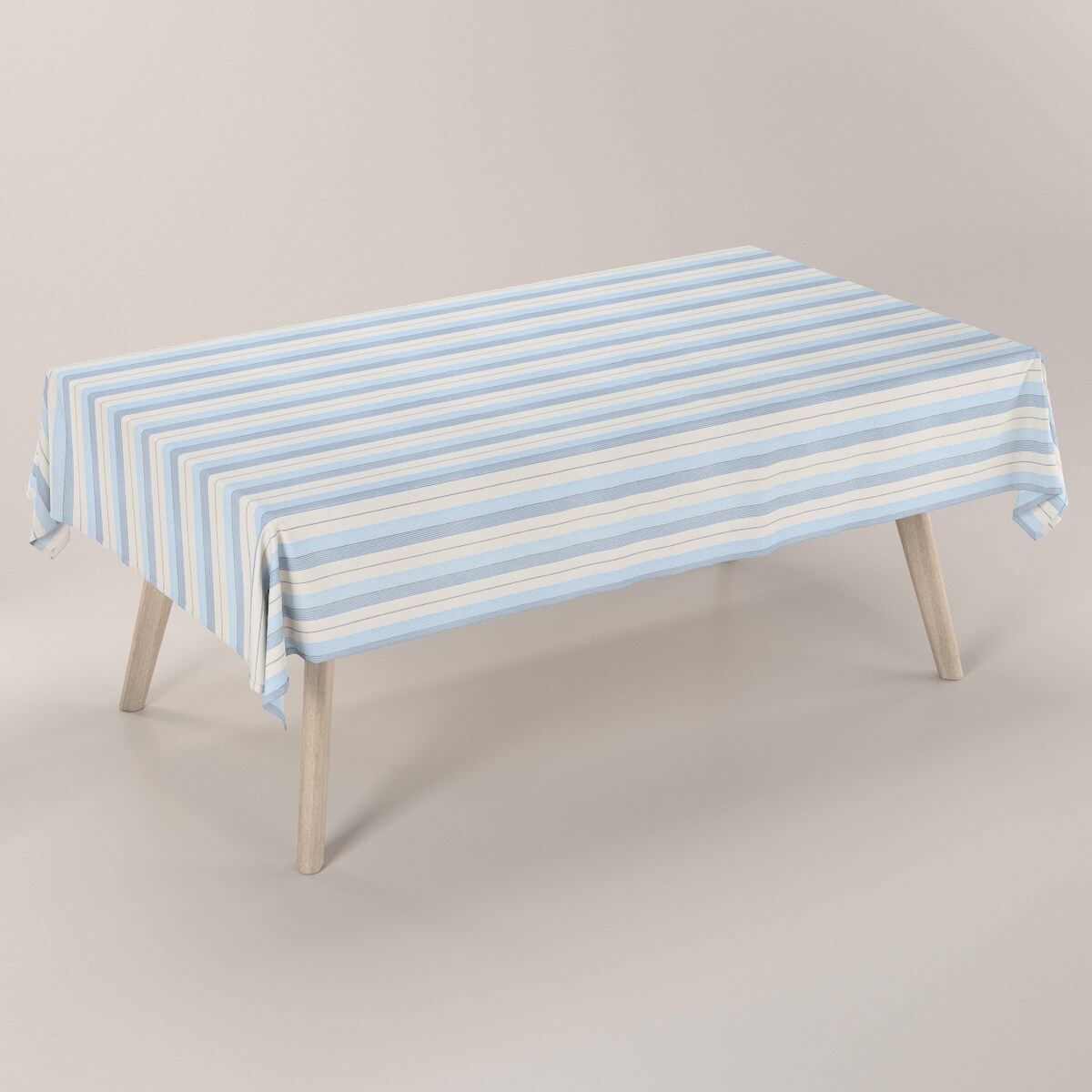 Obrus prostokątny 130 x 160 cm niebieskie pasy