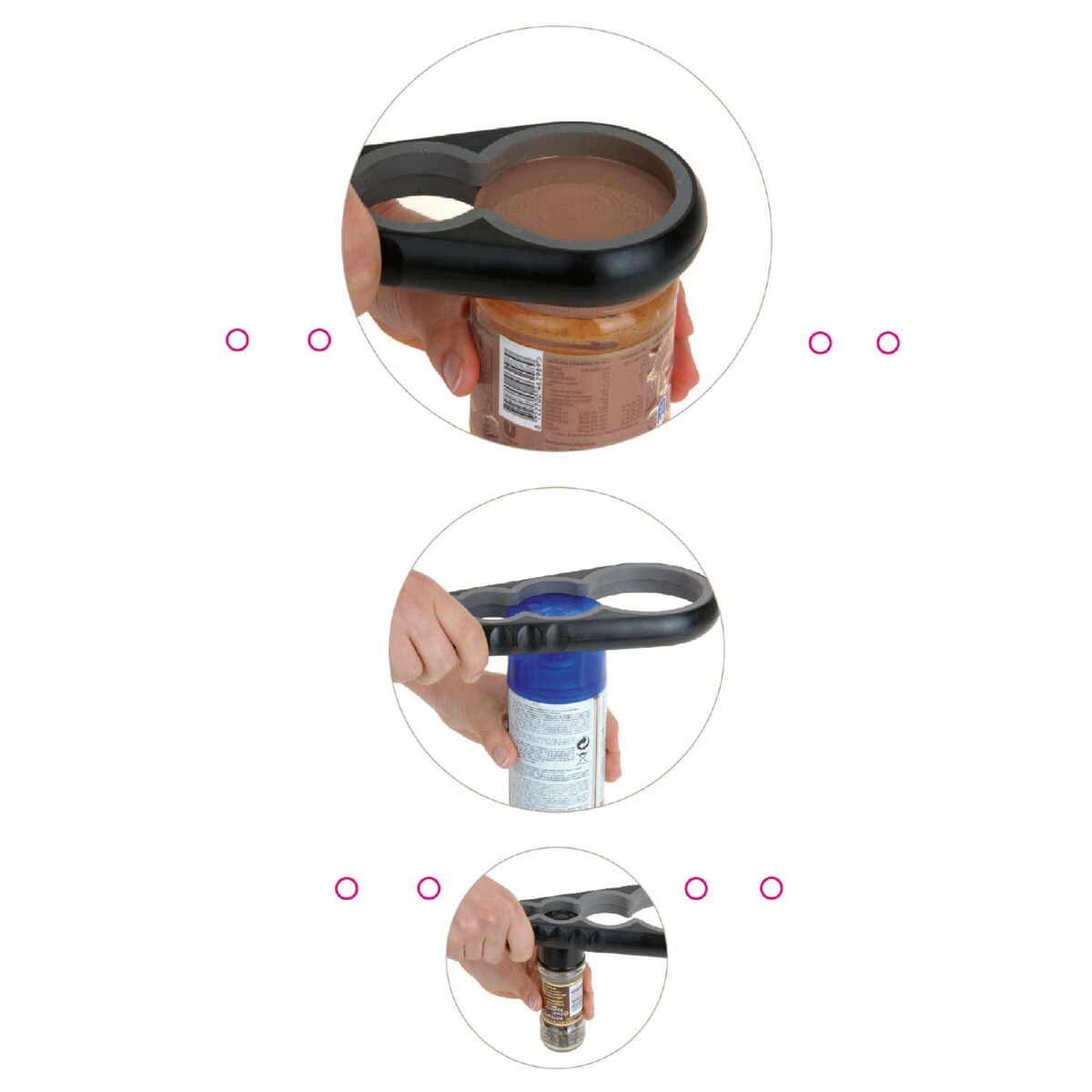 Uniwersalny otwieracz do słoików do butelek, 4w1