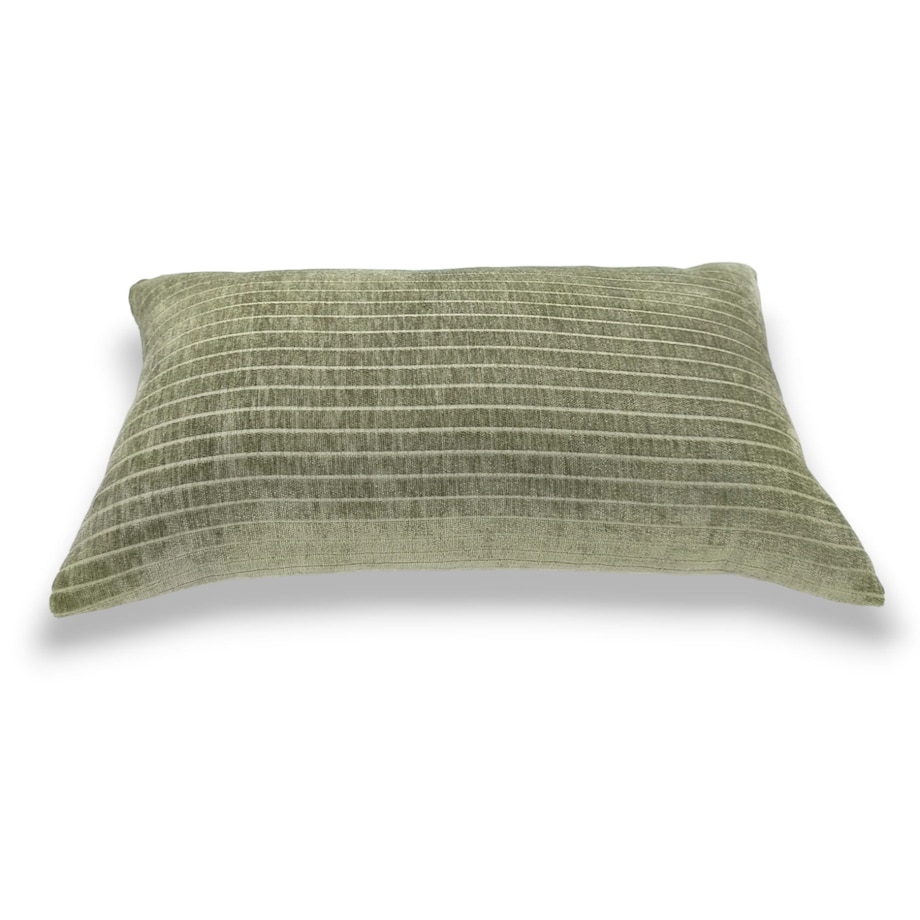 Zielona poduszka dekoracyjna w prążki 30x50 Lines